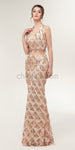 Pretty Halter Two Pieces Sequin Mermaid Long Evening Prom Dresses , XDM1178