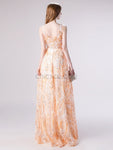 A-line Spaghetti Strap Lace Long Prom Dresses SDP1176