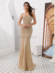 Spaghetti Strap Mermaid Sweetheart Long Evening Prom Dresses SDP1141