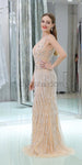 Shining Tulle Mermaid Sequin Beaded Long Evening Prom Dresses , XDM1169