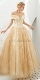 Off the Shoulder Long Evening Prom Dresses Ball Gown SDP1177