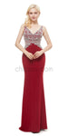 Elegant Red Backless Lace Up Mermaid Long Evening Prom Dresses, XDM1153