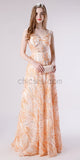 A-line Spaghetti Strap Lace Long Prom Dresses SDP1176