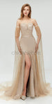 Long Sleeves Side Slit Long Evening Prom Dresses SDP1110