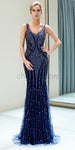 Mermaid Heavy Beaded Sleeveless Long Prom Dresses SDP1158