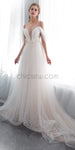 A-line Formal Tulle Affordable Long Wedding Dresses SDP1169