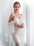 Spaghetti Strap Sweetheart Mermaid Long Wedding Dresses SDP1170