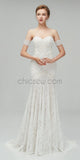 Fashion Strapless Lace Mermaid Sweep Trailing Long Wedding Dresses XDM1106