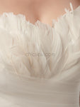 A-line Sweetheart Ivory Long Wedding Dresses SDP1171