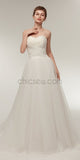 A-line Sweetheart Ivory Long Wedding Dresses SDP1171