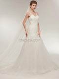 Elegant Affordable Bridal Ivory Long Wedding Dresses SDP1172