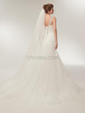 Elegant Affordable Bridal Ivory Long Wedding Dresses SDP1172