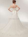 Elegant Affordable Bridal Ivory Long Wedding Dresses SDP1172