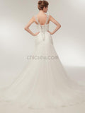 Elegant Affordable Bridal Ivory Long Wedding Dresses SDP1172