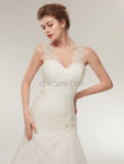 Elegant Affordable Bridal Ivory Long Wedding Dresses SDP1172