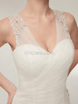 Elegant Affordable Bridal Ivory Long Wedding Dresses SDP1172