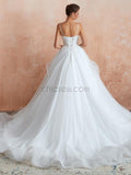 Spaghetti Strap Tulle Lace Long Wedding Dresses SDP1181